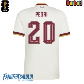 Spania Pedri Gonzalez #20 Tricou Fotbal Replică Mondial 2026 Barbati Deplasare